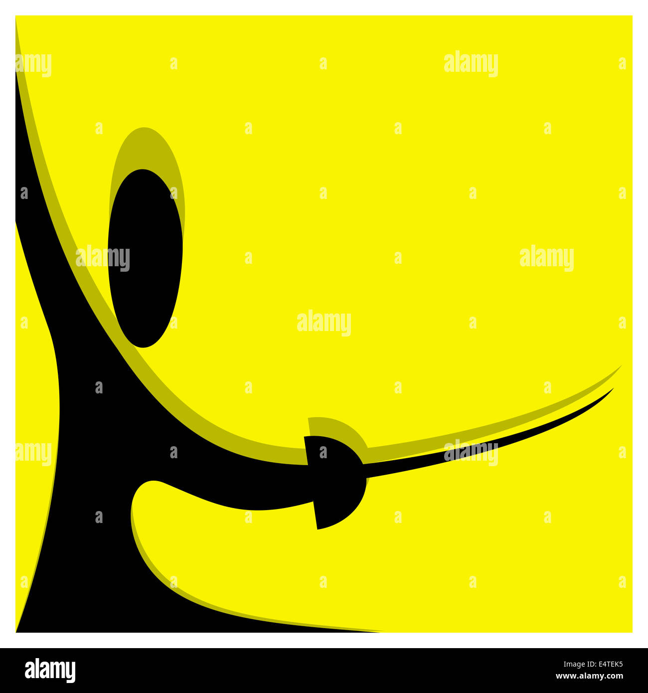 Jaune pictogramme d'escrime Banque D'Images