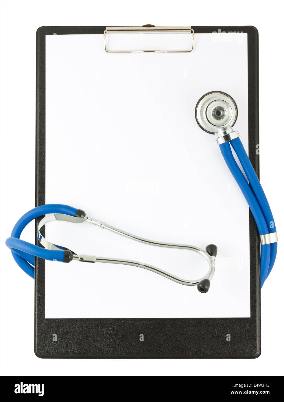 Stéthoscope médical et vide le presse-papiers Banque D'Images