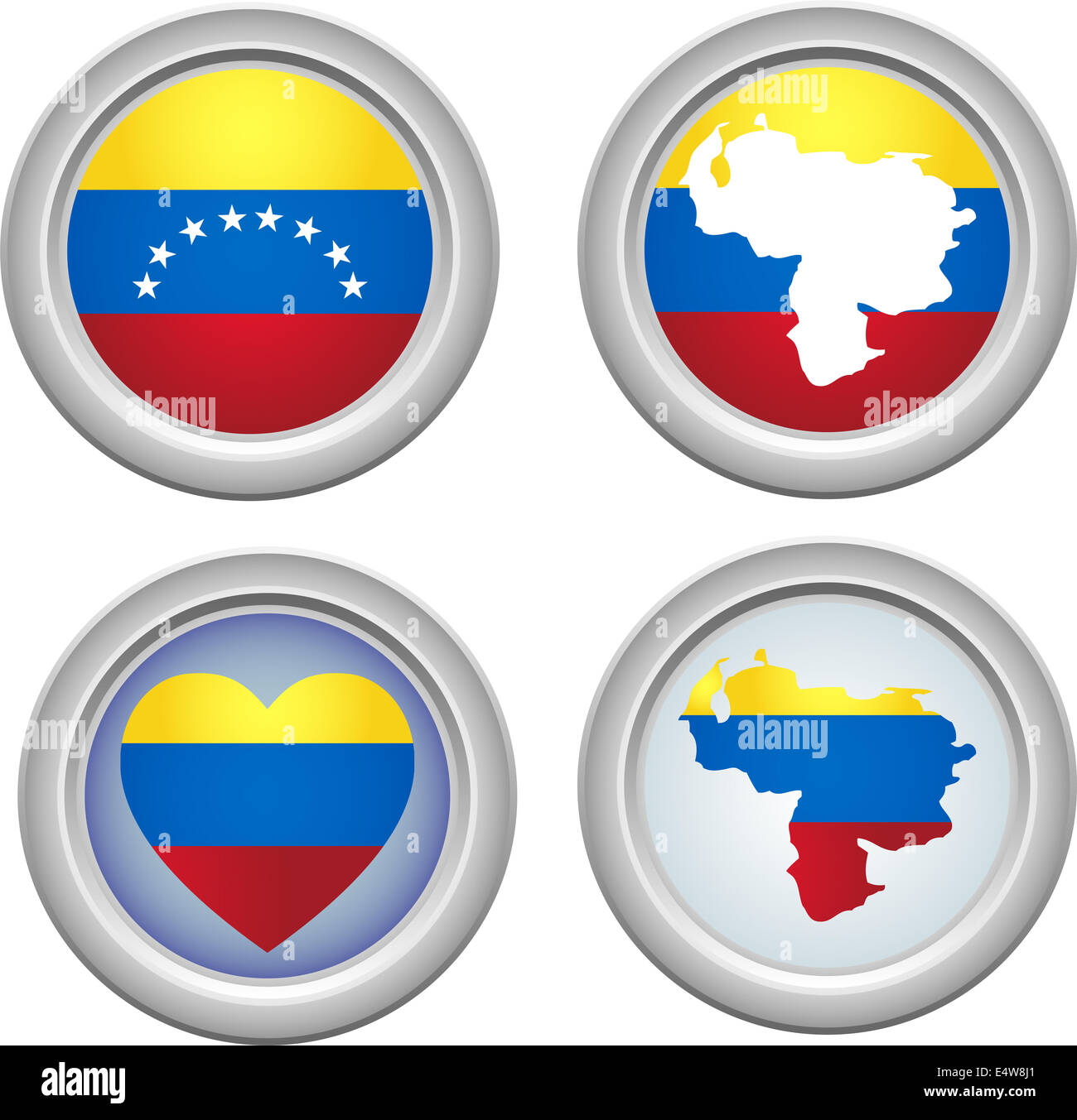 Boutons de Venezuela Banque D'Images