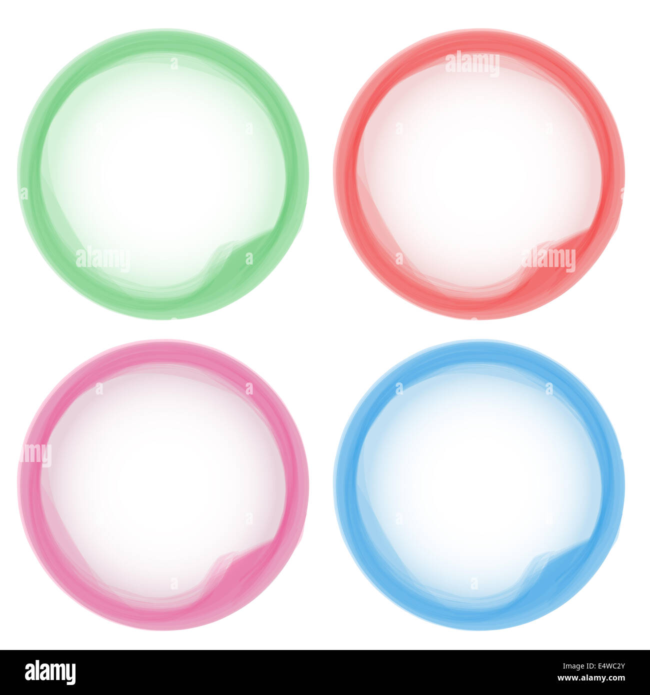 Les cercles colorés Pastel abstrait aqua Banque D'Images