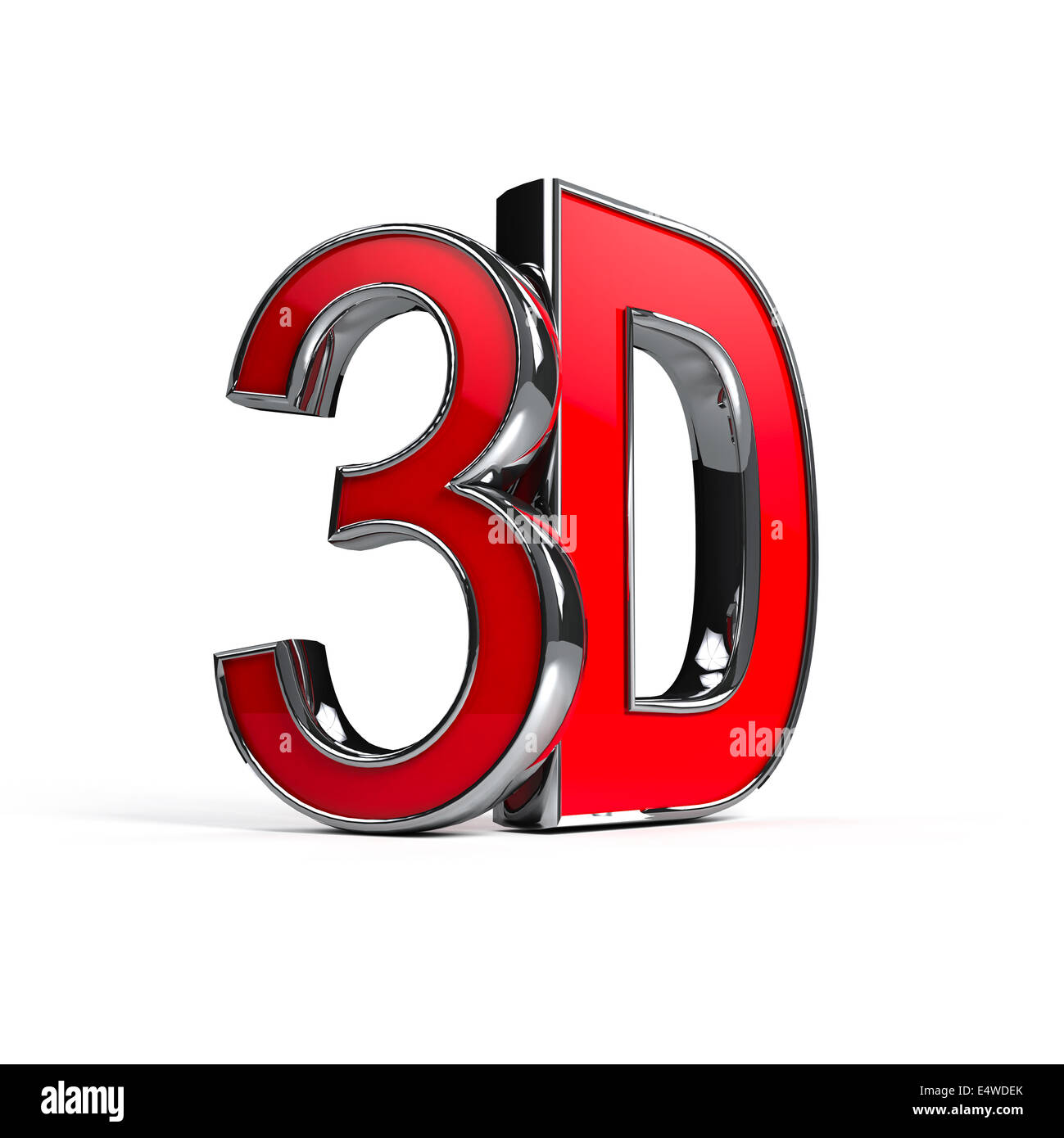 3D Word over white background Banque D'Images