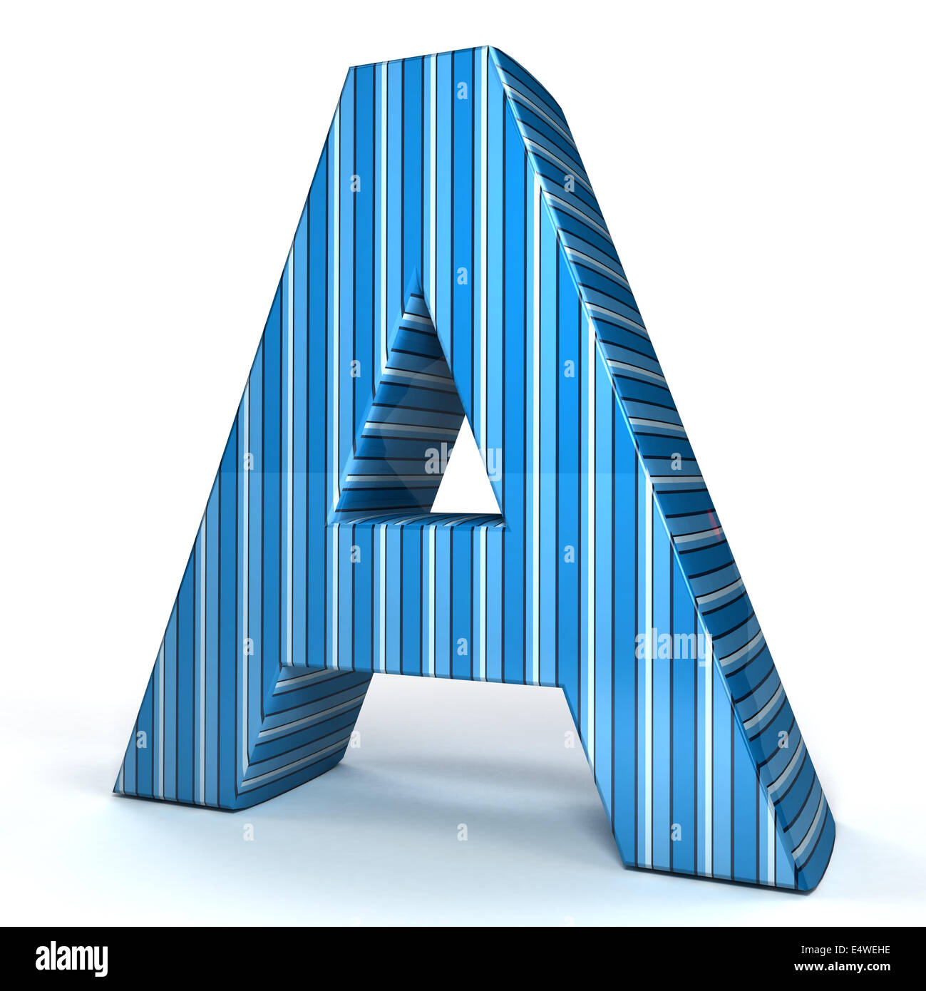 Lettre bleu sur fond blanc Banque D'Images