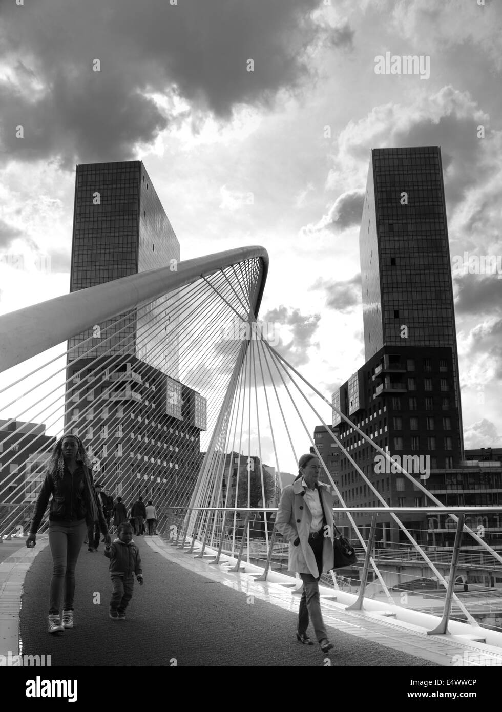 Bilbao, Espagne, noir et blanc Banque D'Images