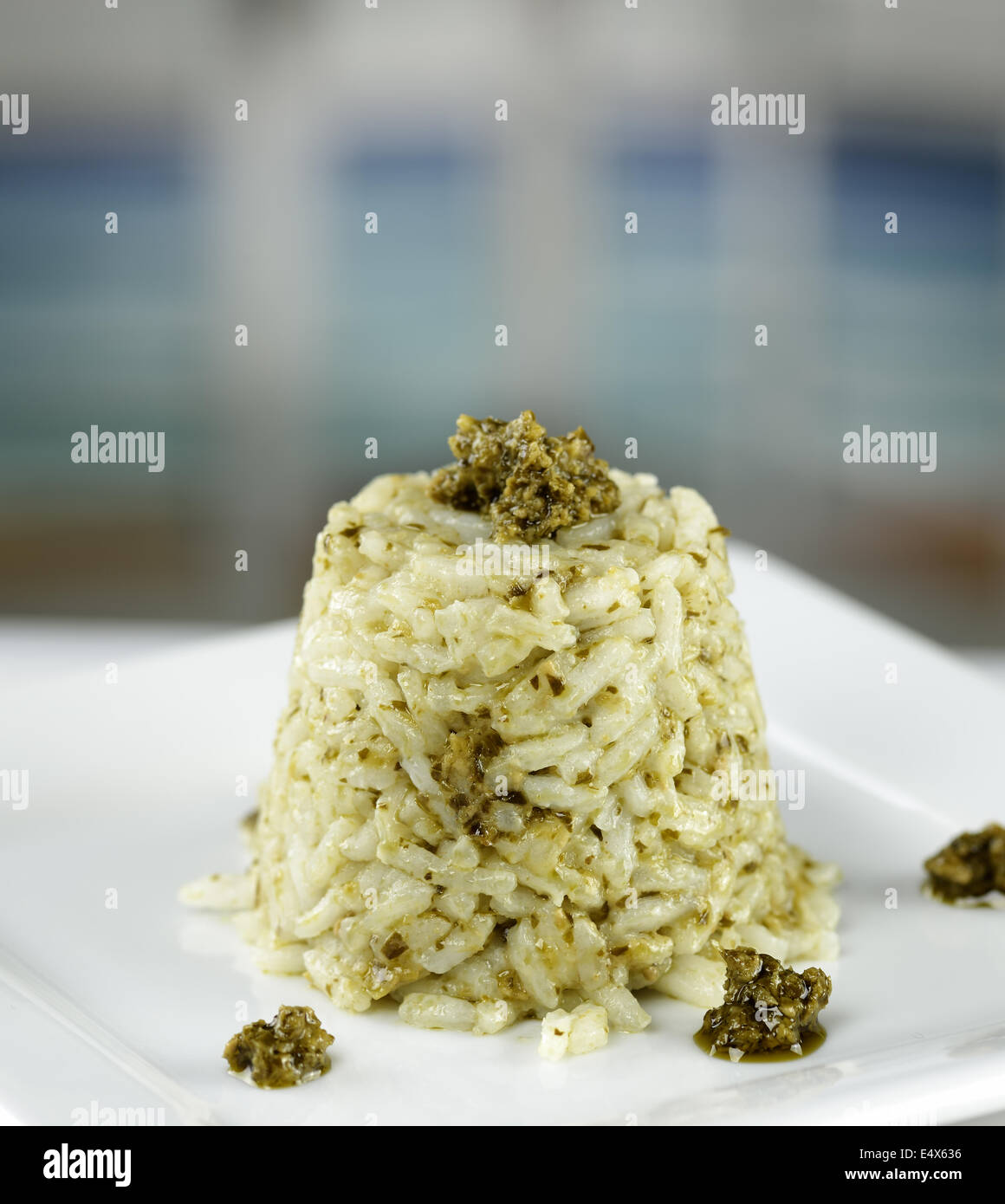 Risotto au Pesto Banque D'Images