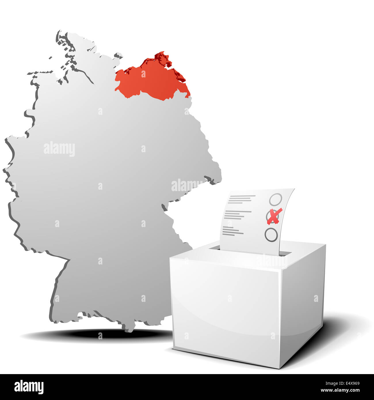 Voter Allemagne Mecklenburg-ouest Pomerania Banque D'Images