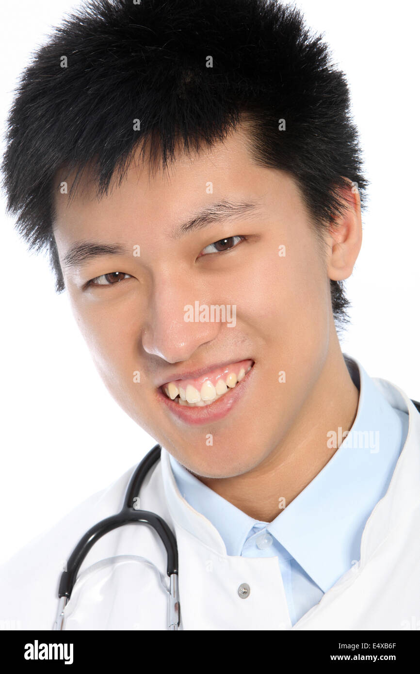 Portrait of smiling asian médecin Banque D'Images