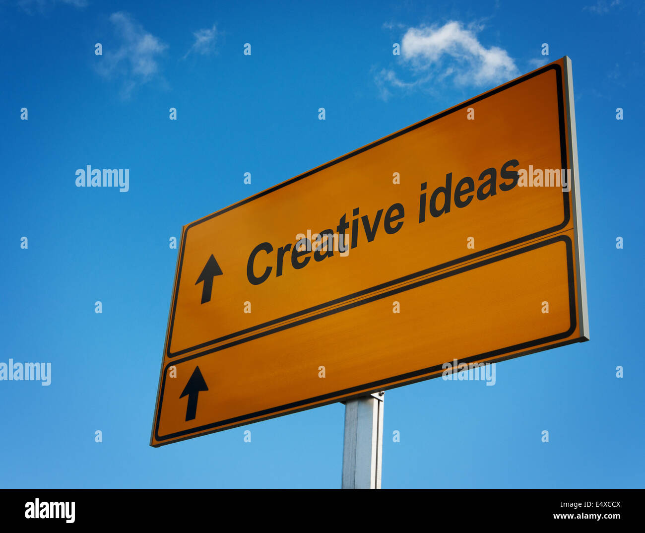 Idées créatives panneau routier. Banque D'Images