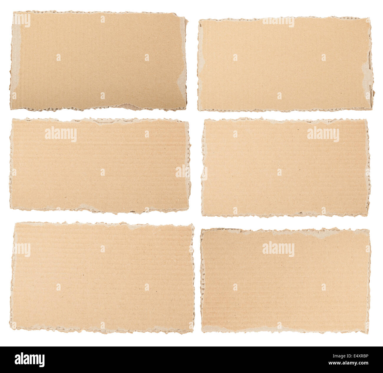 Une collection de morceaux de carton Banque D'Images
