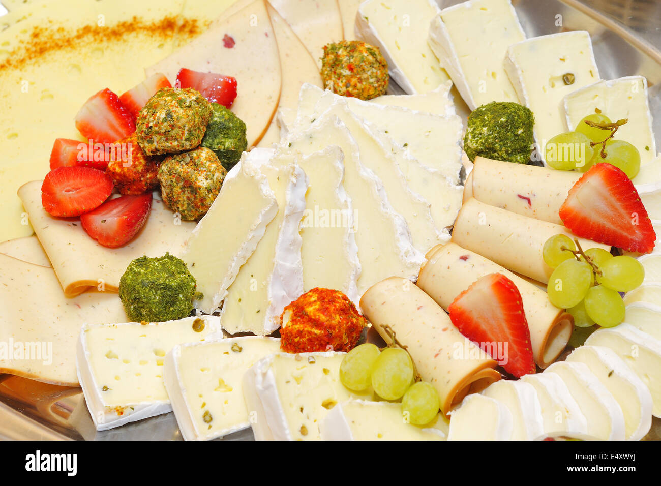 Assiette de fromages Banque D'Images