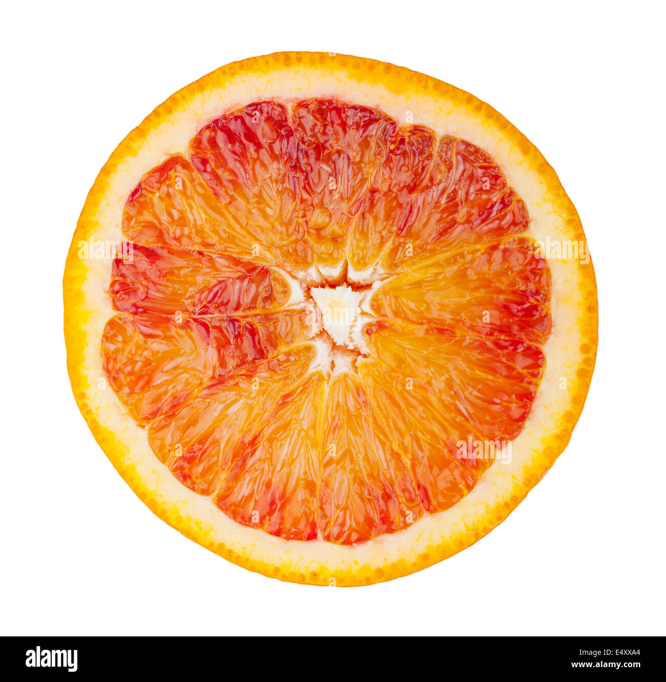 Tranche d'orange mûre rouge sang Banque D'Images