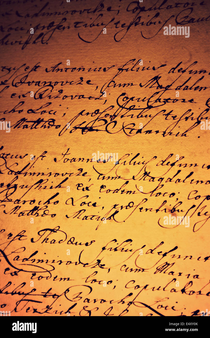 Lettre manuscrite d'époque Banque D'Images