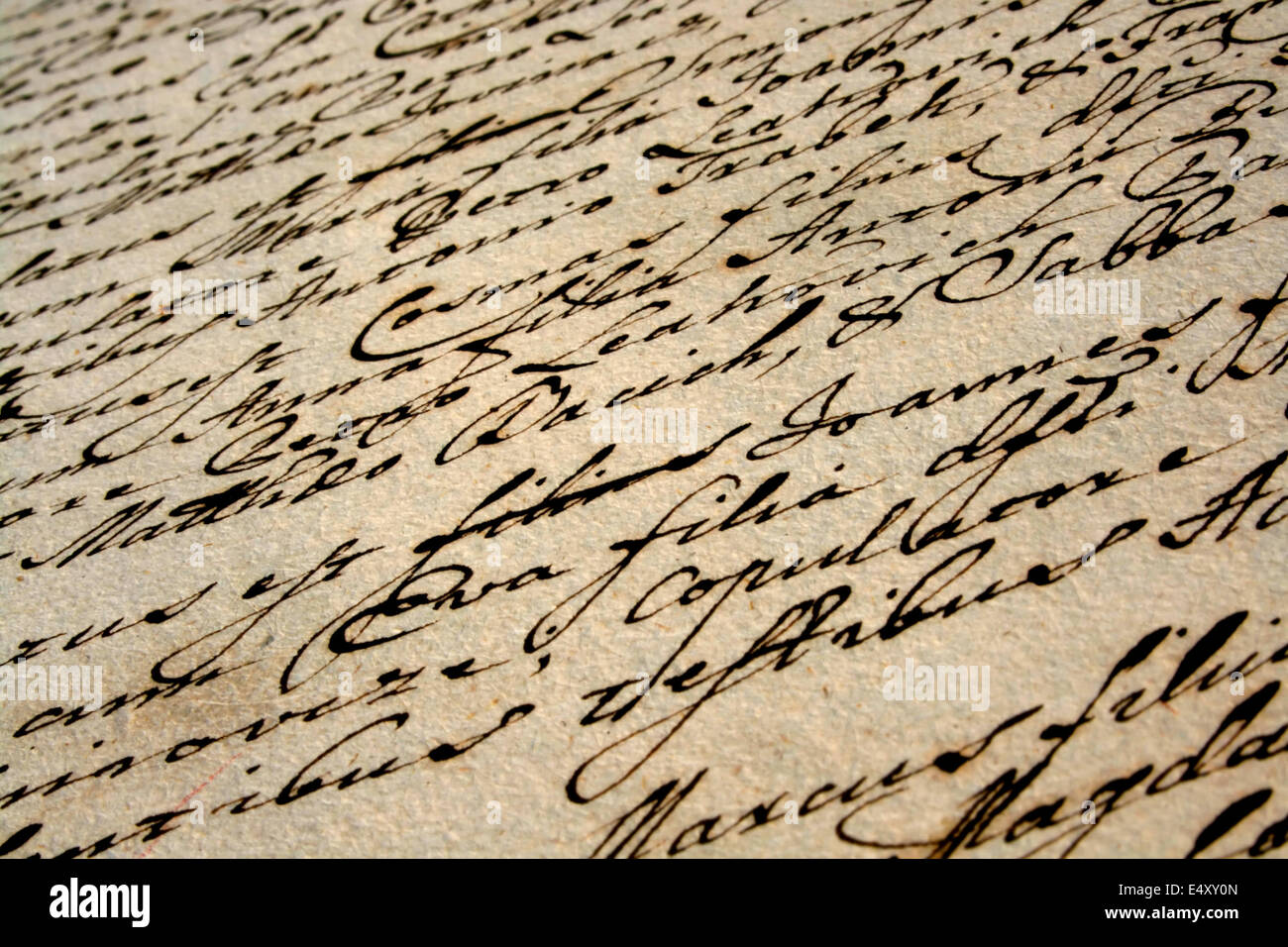 Lettre manuscrite d'époque Banque D'Images