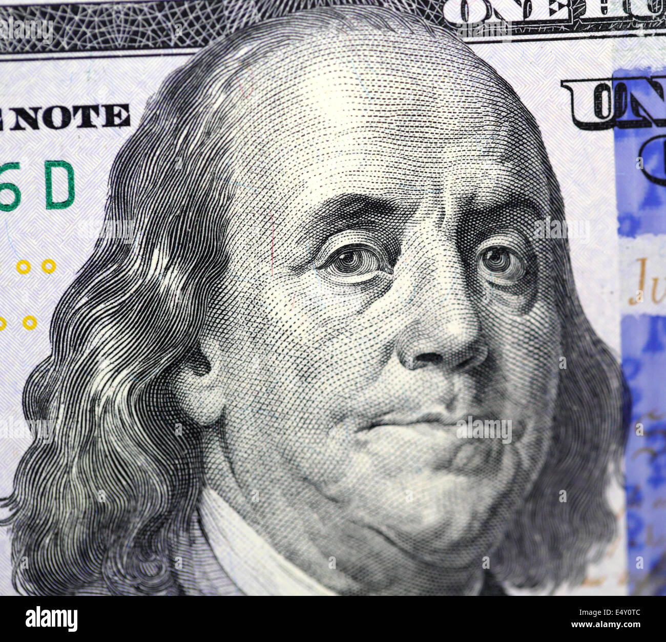 Gros plan d'un dollar. Portrait de Franklin Banque D'Images