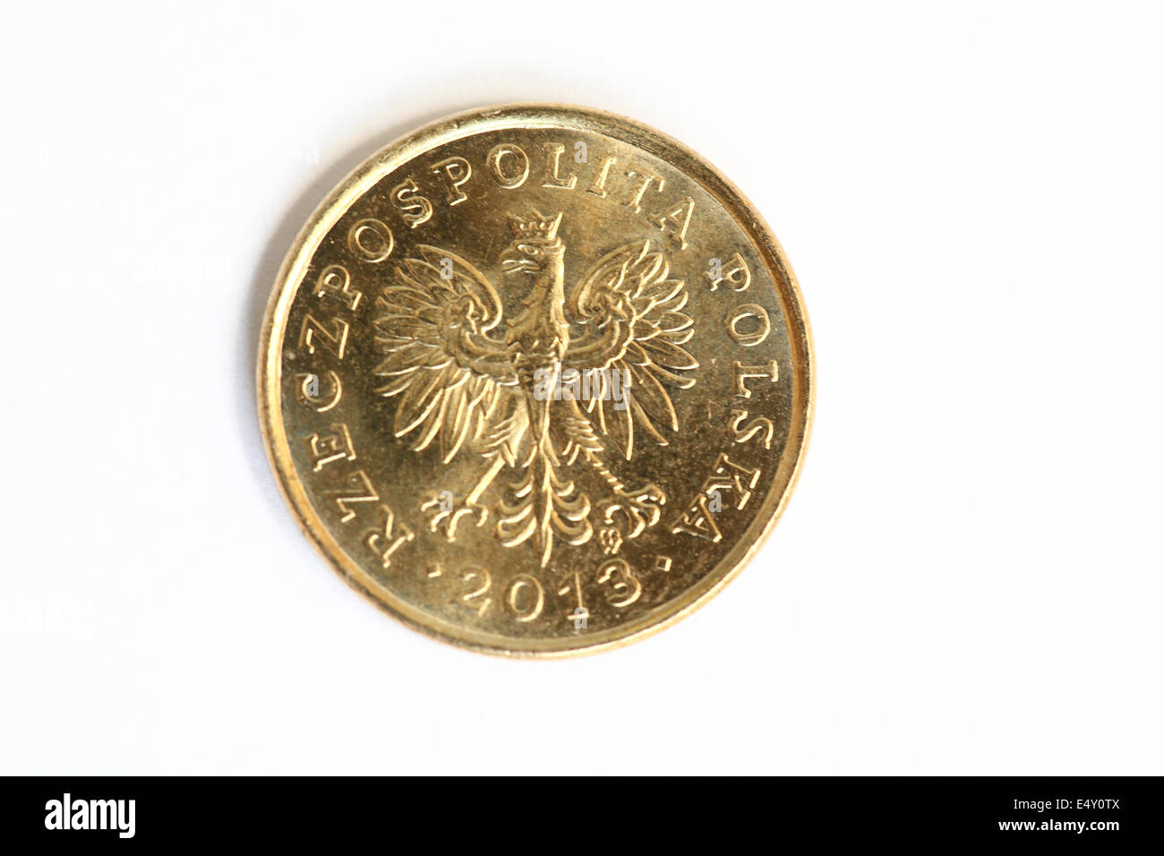 Deux grosz. Pièce d'origine polonaise. Banque D'Images