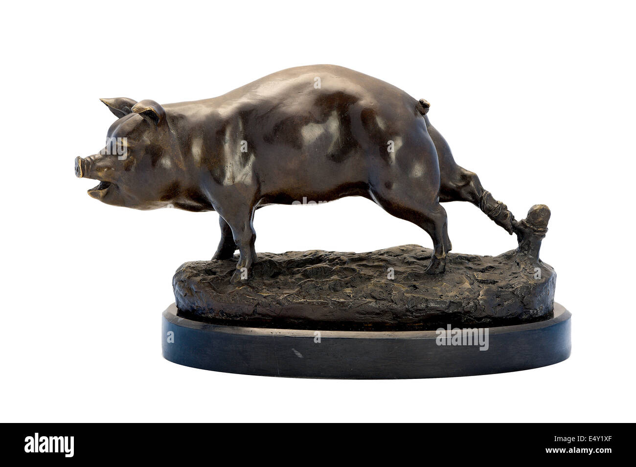 Antique en bronze du prince du cochon. Banque D'Images