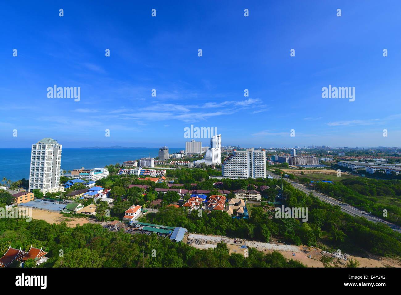 Voir d'hôtels à Pattaya en Thaïlande Banque D'Images