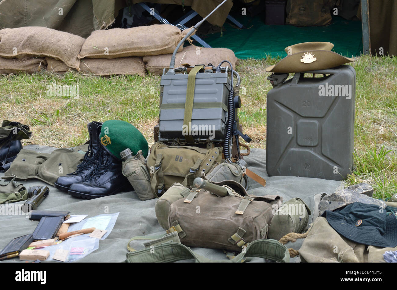 équipement de l’armée Banque D'Images