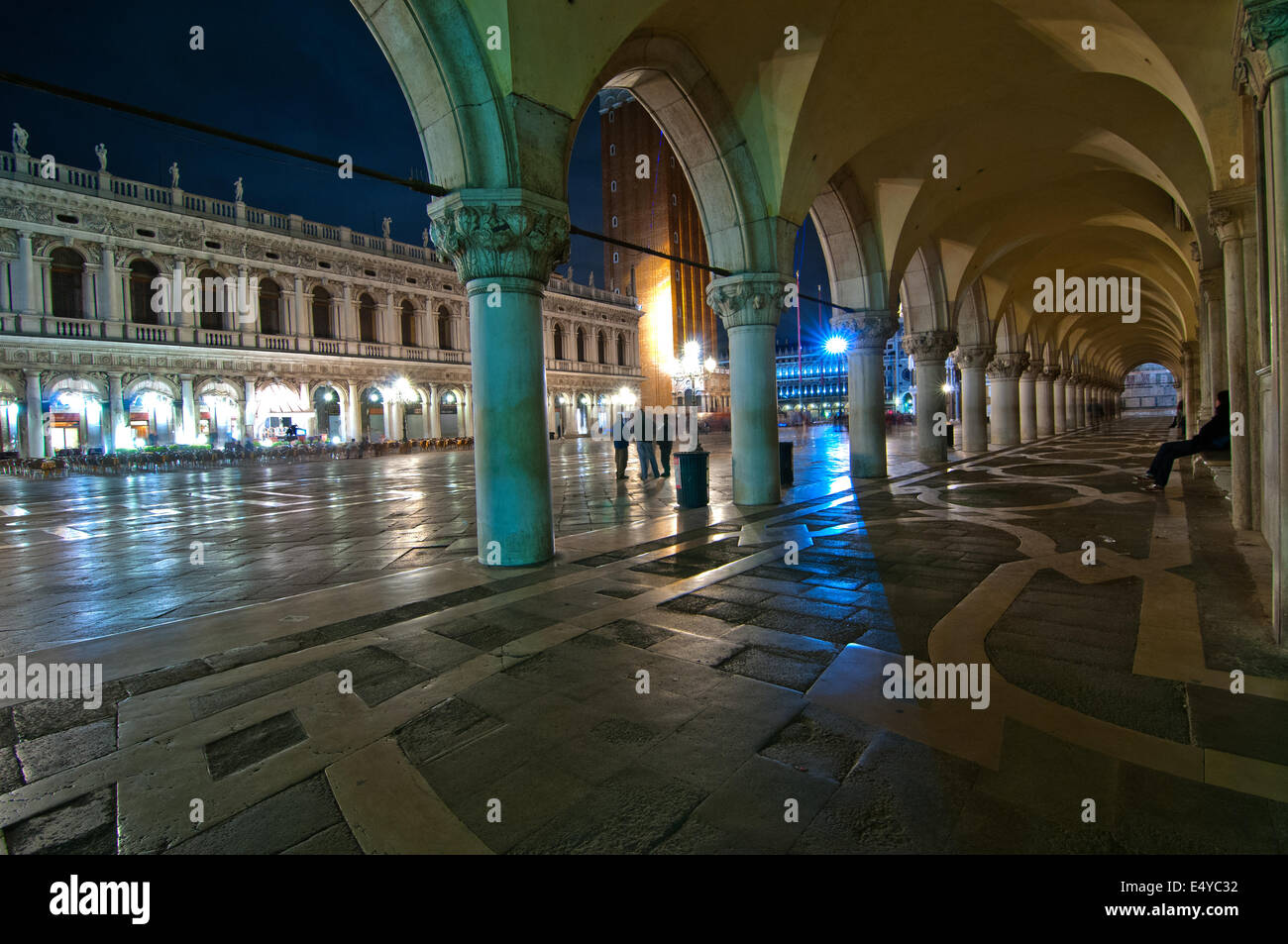 Italie Venise vue sur la place Saint Marc Banque D'Images