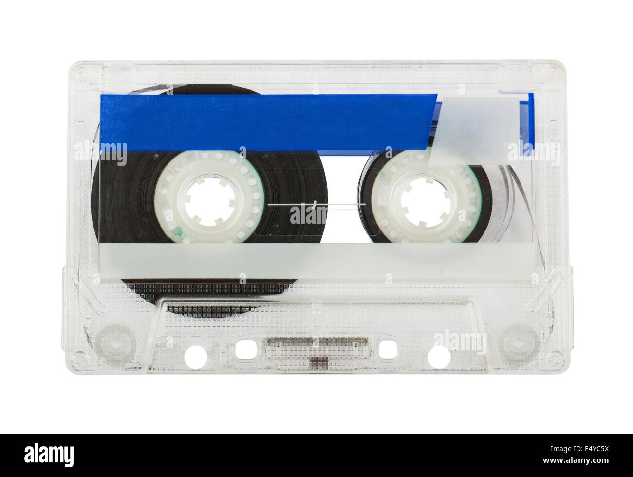 Cassette audio transparent Banque D'Images