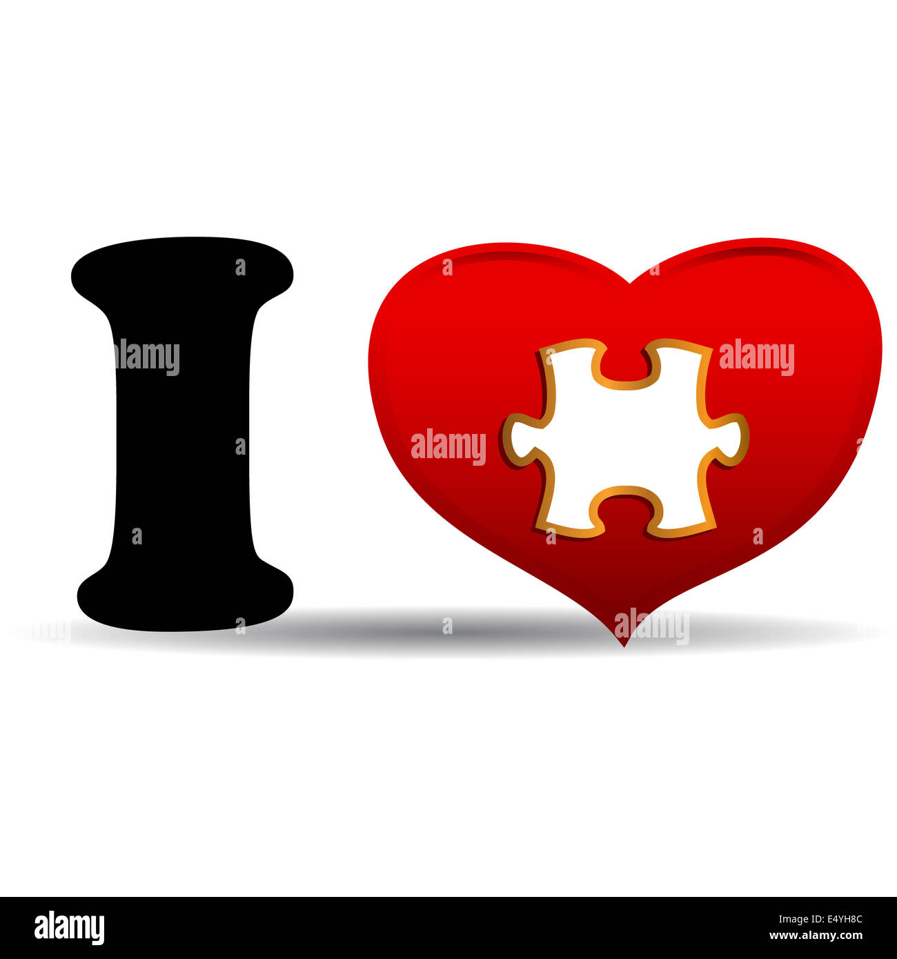 J’aime les puzzle Banque D'Images