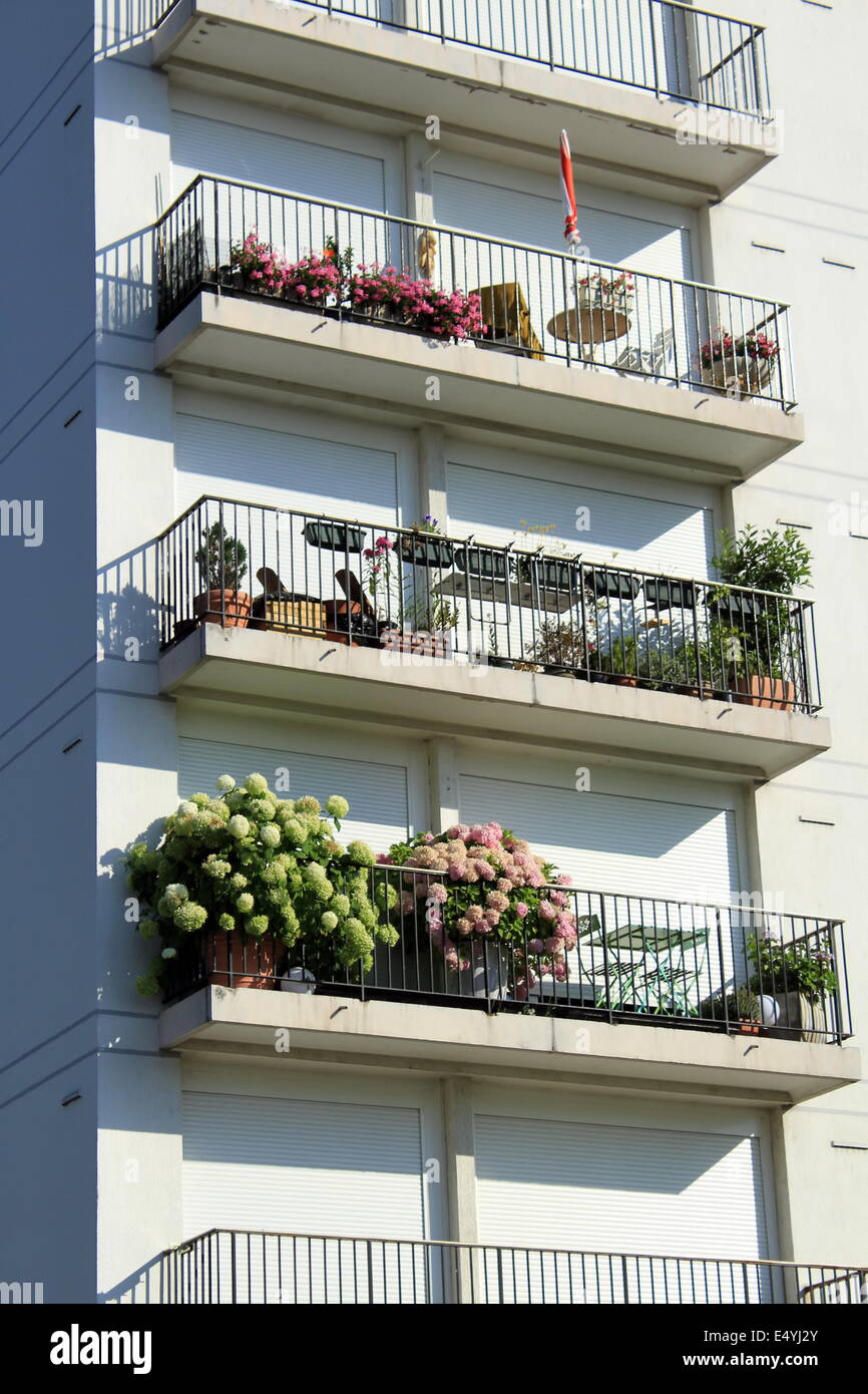 Balcons colorés Banque D'Images