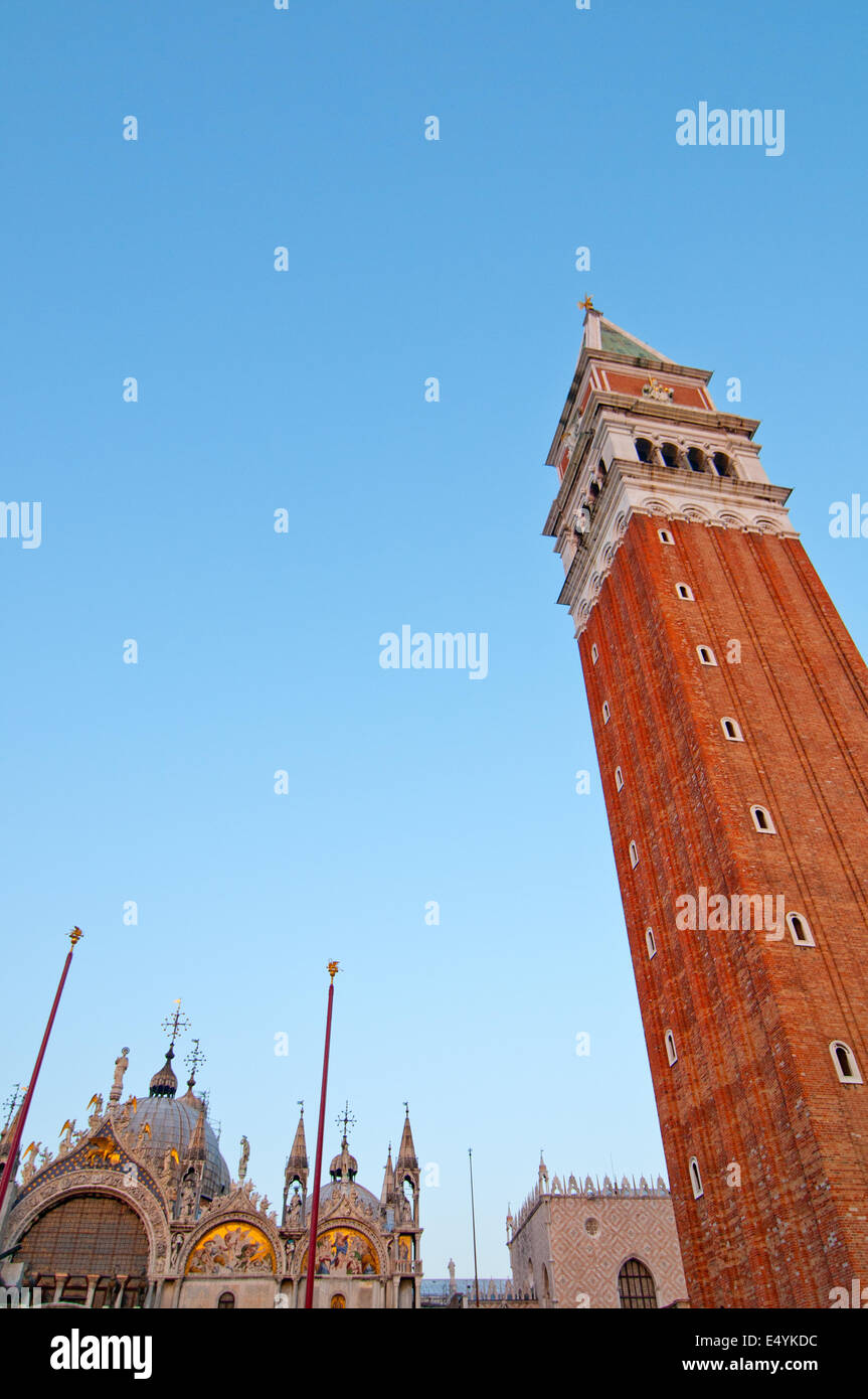 Italie Venise vue sur la place Saint Marc Banque D'Images