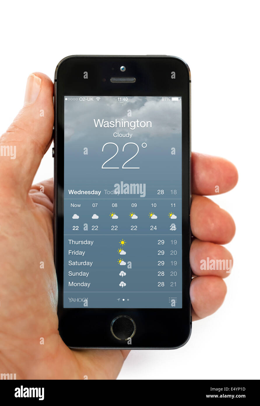 Weather app Banque de photographies et d'images à haute résolution - Alamy
