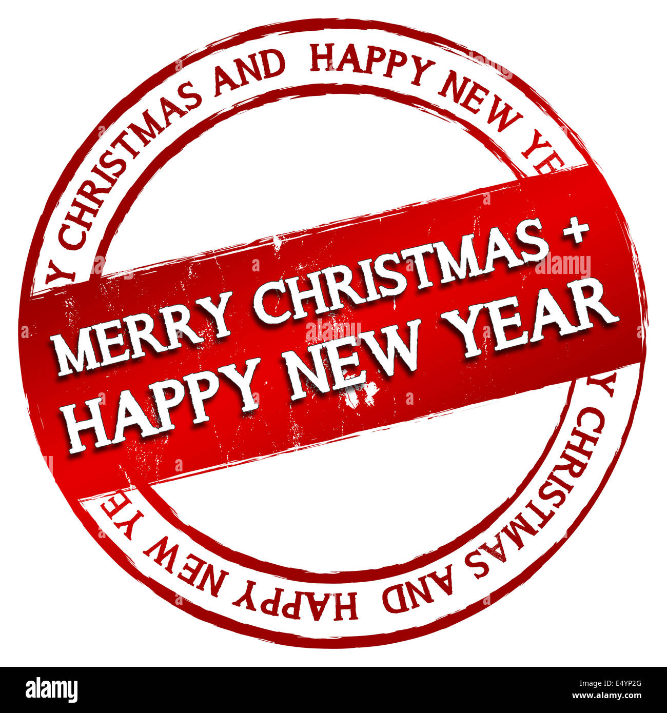 Nouveau timbre Joyeux Noël et bonne année Photo Stock Alamy