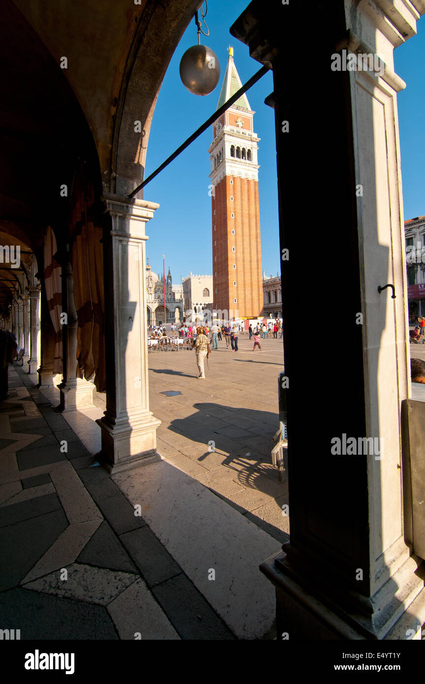 Italie Venise vue sur la place Saint Marc Banque D'Images