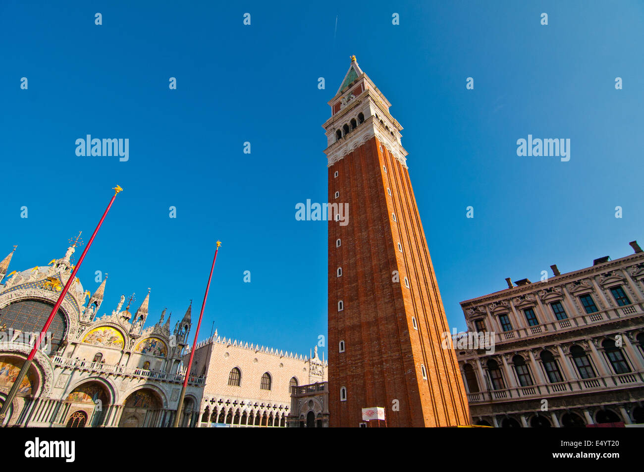 Italie Venise vue sur la place Saint Marc Banque D'Images