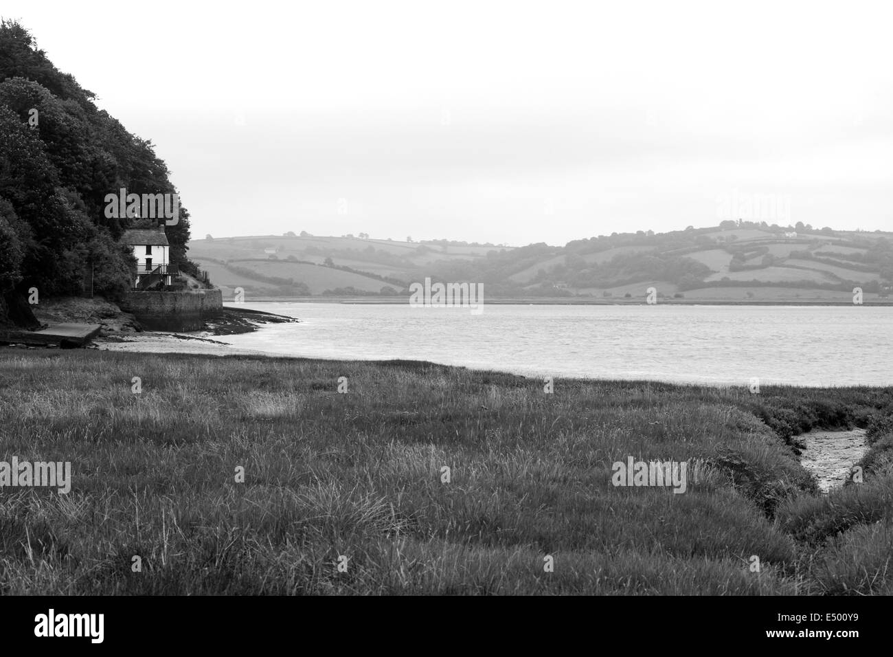 Le Boat House, Carmarthenshire Carmarthen. Où Dylan Thomas a vécu avec sa femme Caitlin, et leurs enfants. Banque D'Images