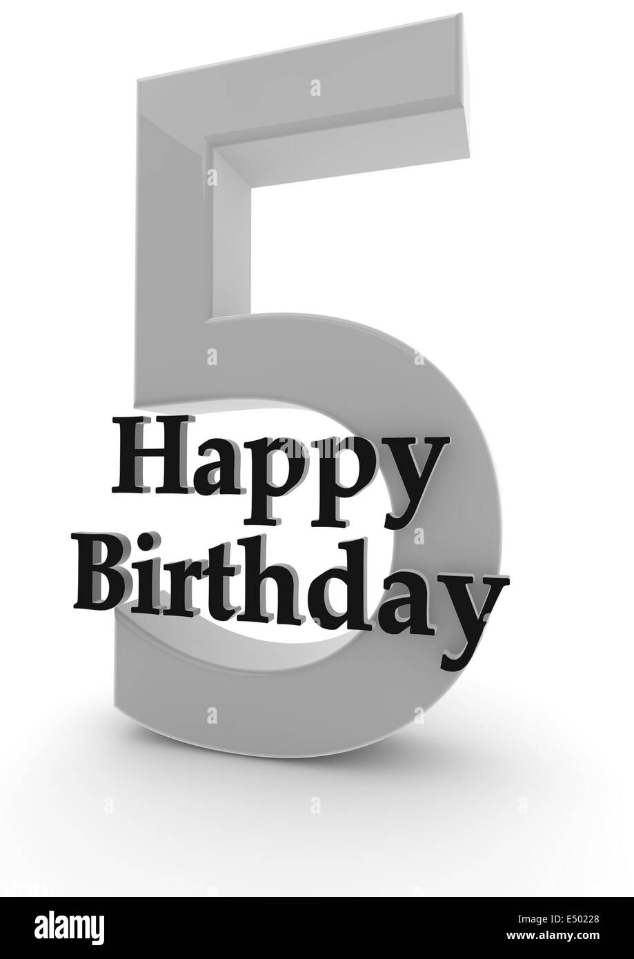 Joyeux anniversaire pour le 5ème anniversaire Banque D'Images