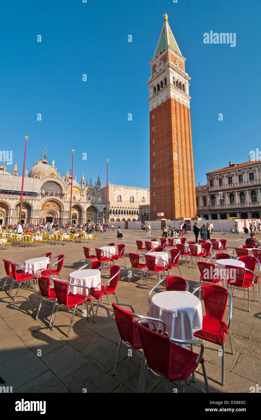 Italie Venise vue sur la place Saint Marc Banque D'Images