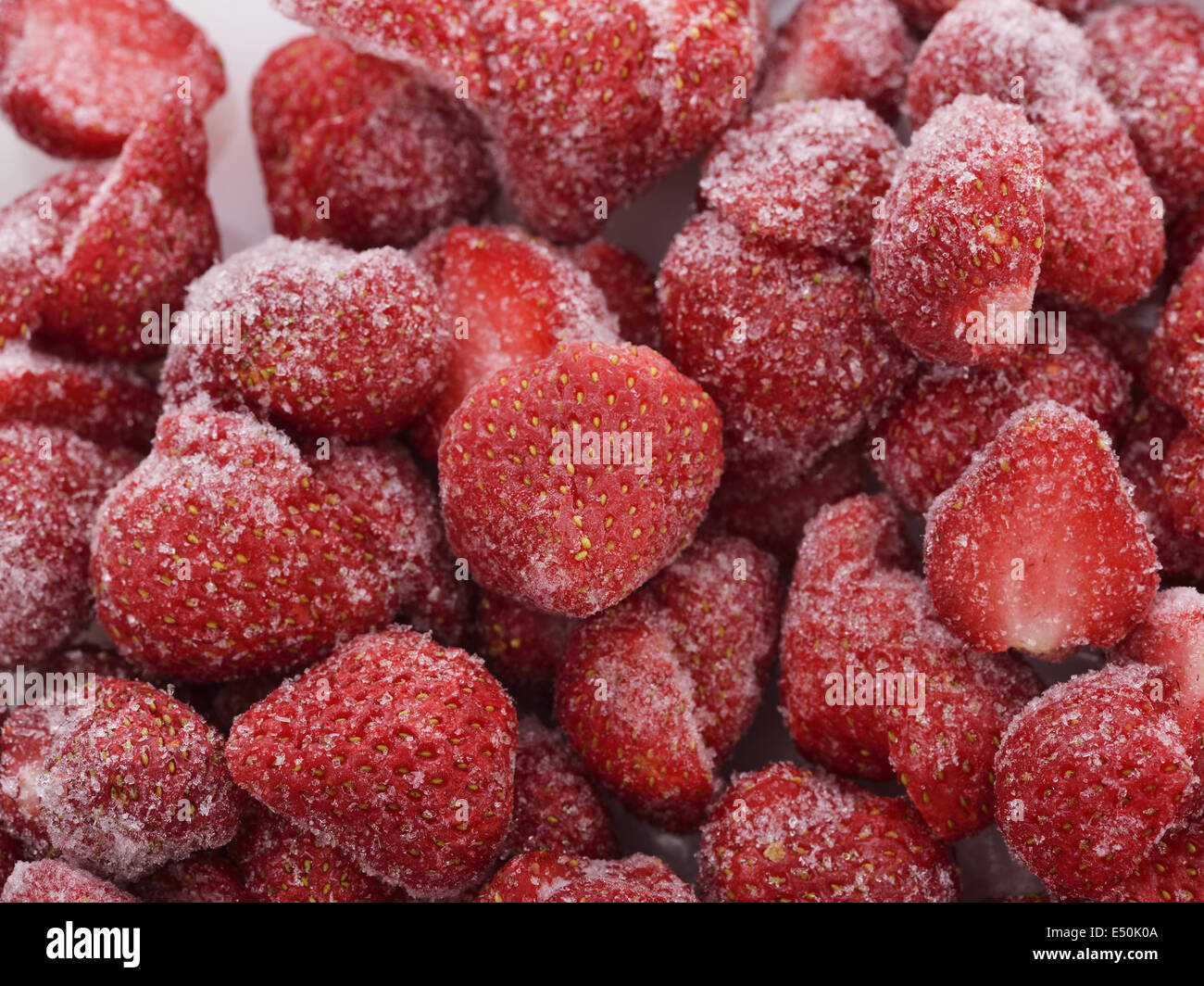 Les fraises congelées Banque D'Images