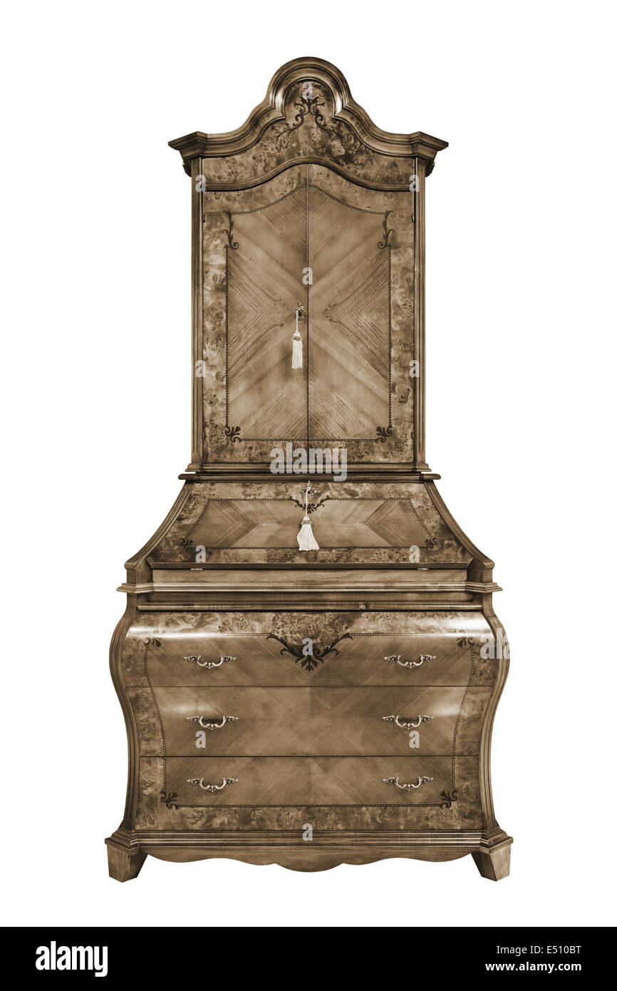 bureau en bois Banque D'Images