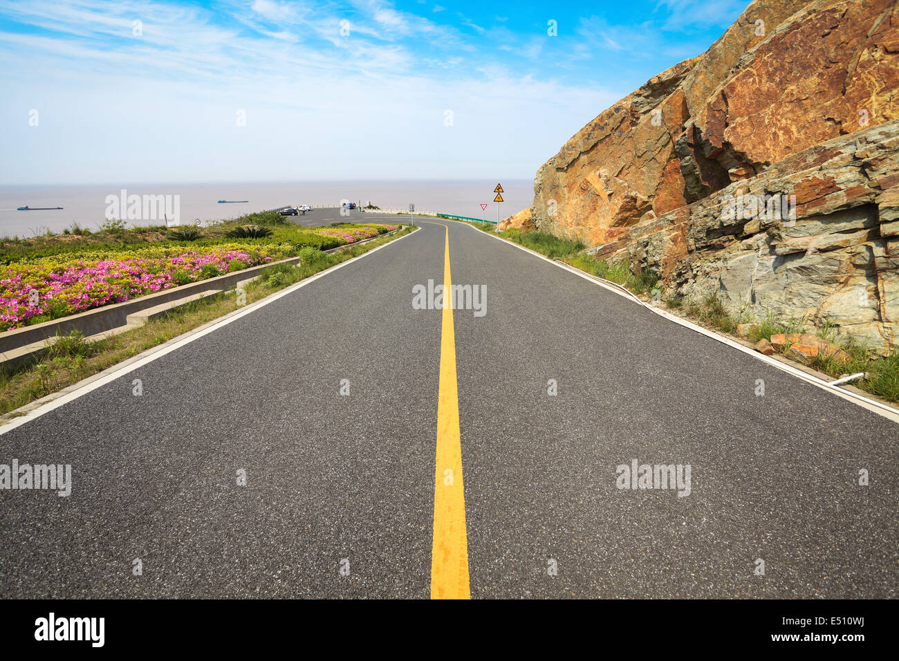 route du bord de mer Banque D'Images