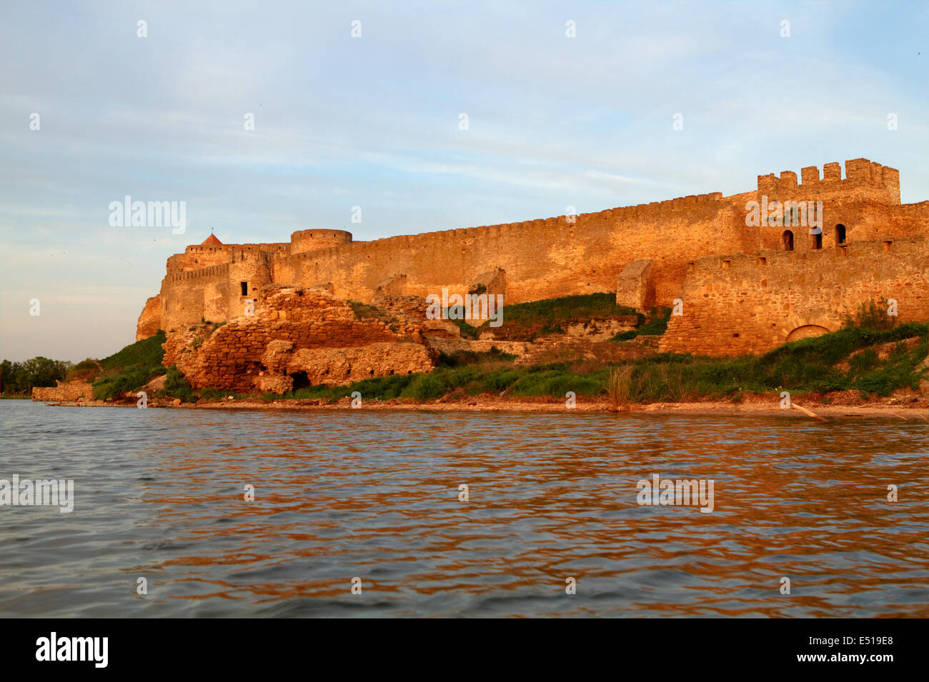 Citadelle sur l'estuaire du Dniestr Banque D'Images