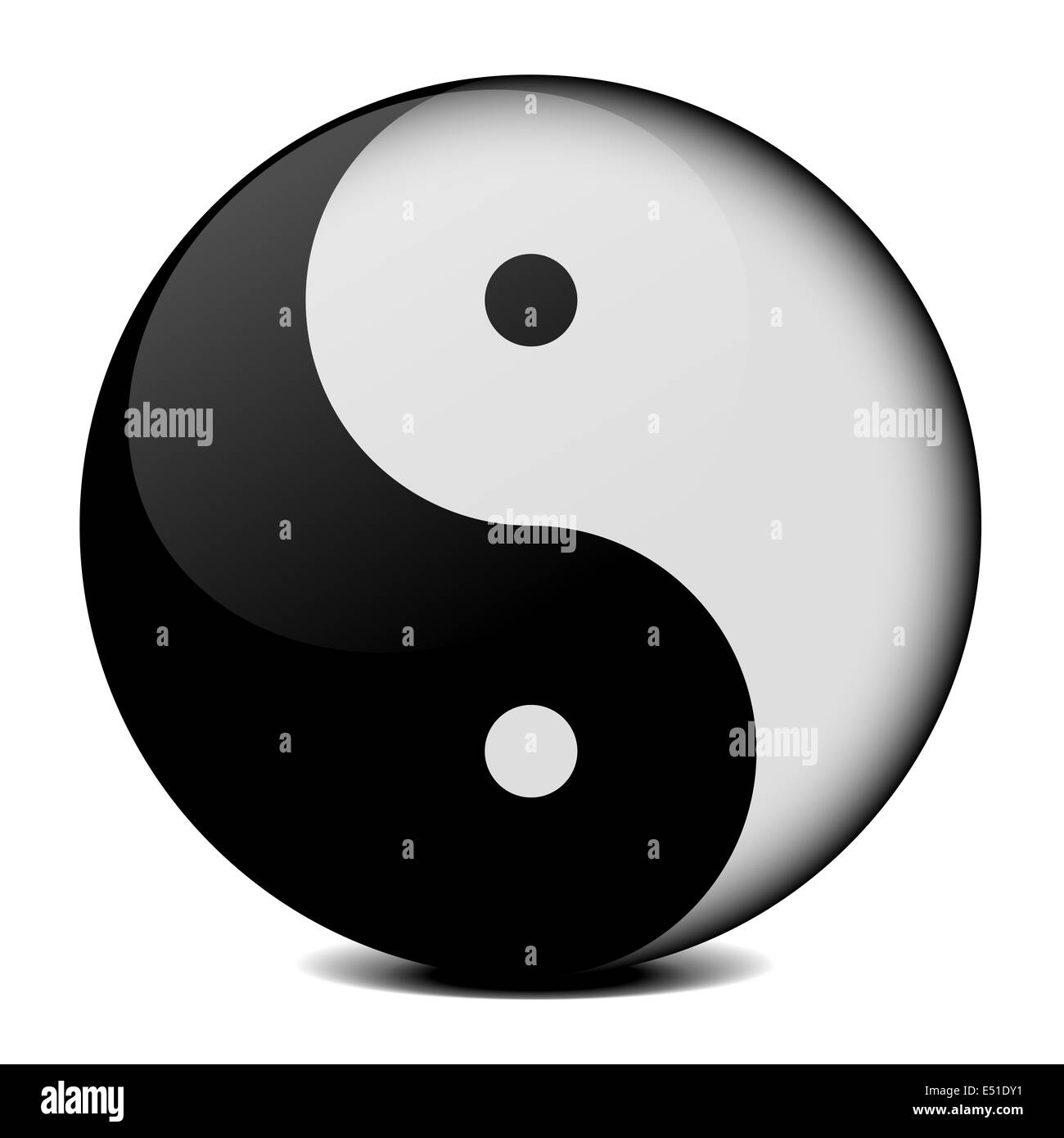 icône d’Yin yang Banque D'Images