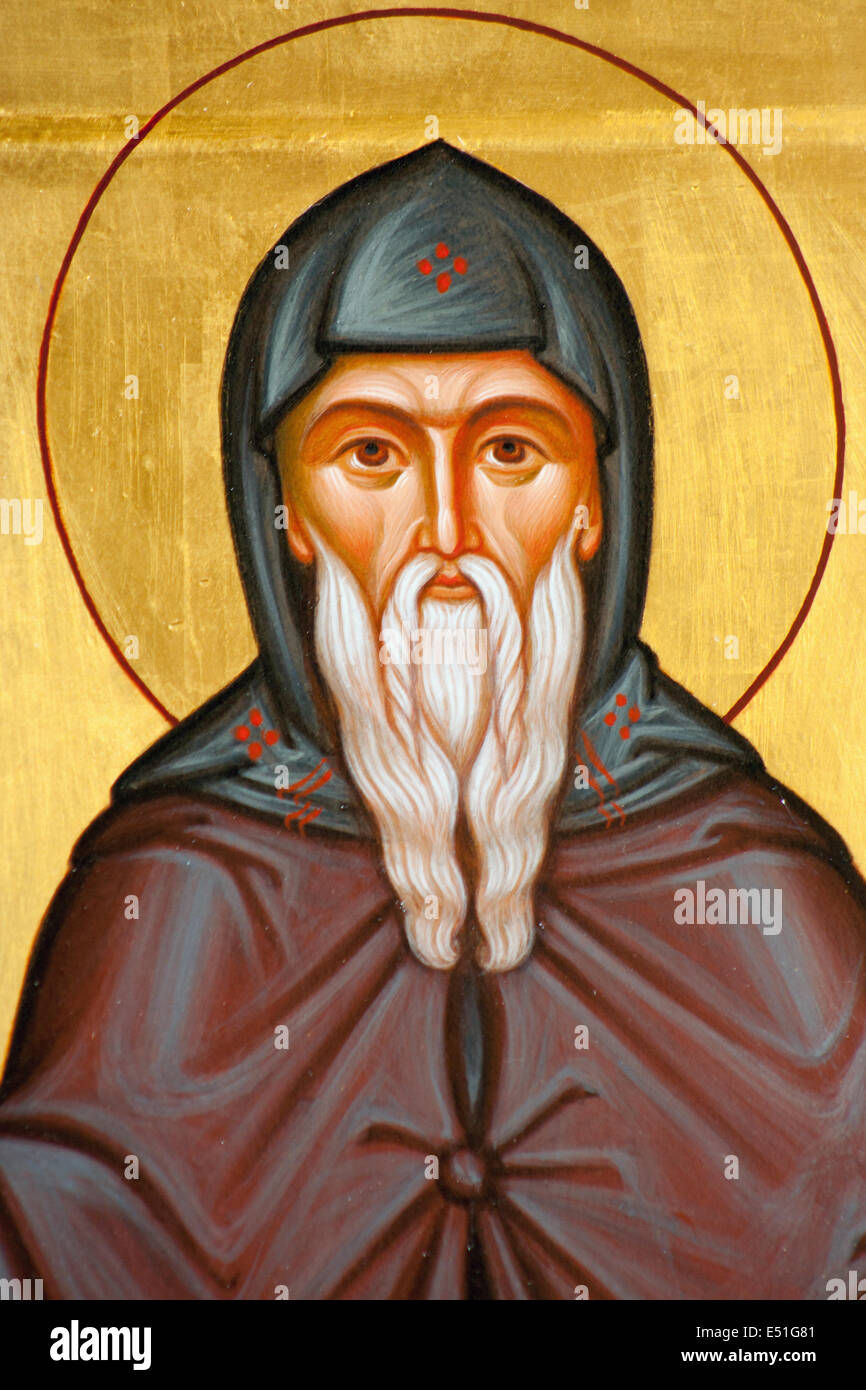 Icônes religieuses orthodoxe Saint Nicolas Banque D'Images