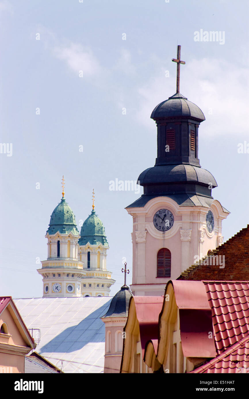 Dans la rue, d'Uzhgorod, Ukraine Transcarpatie Banque D'Images