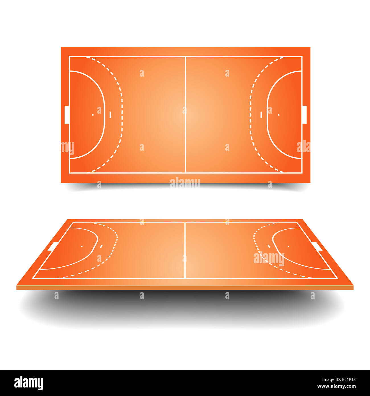 terrain de handball Photo Stock - Alamy