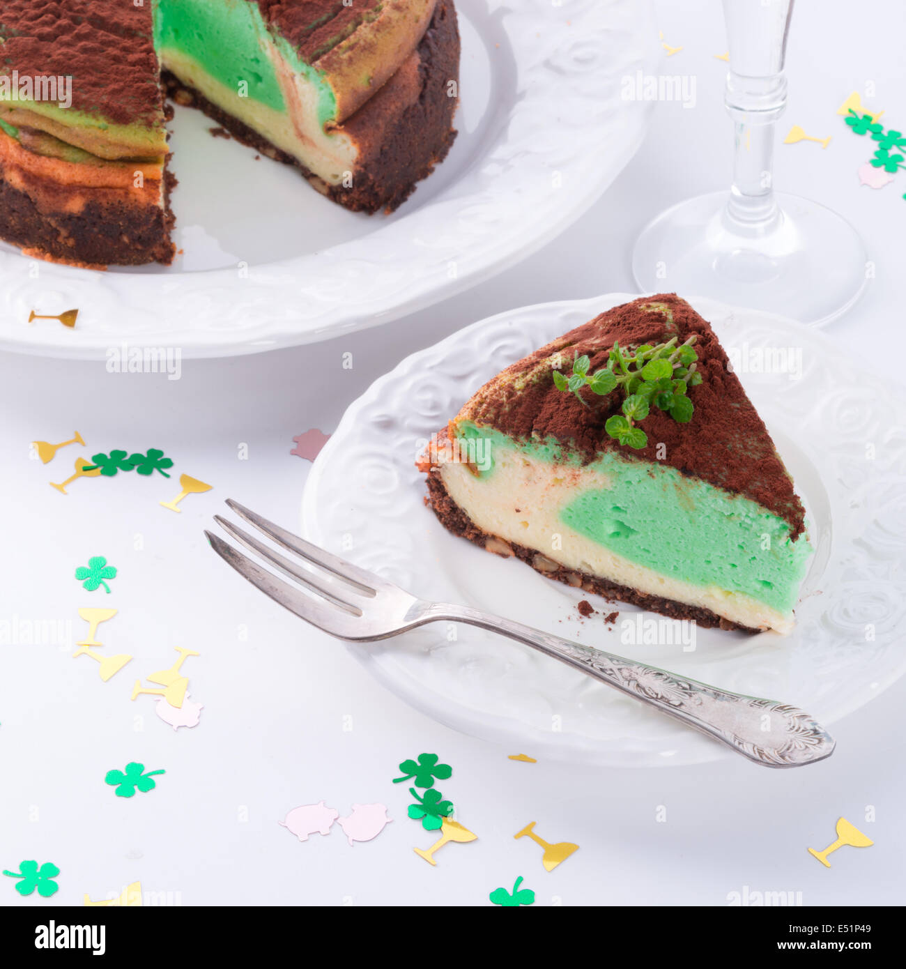 gâteau menthe poivrée Banque D'Images