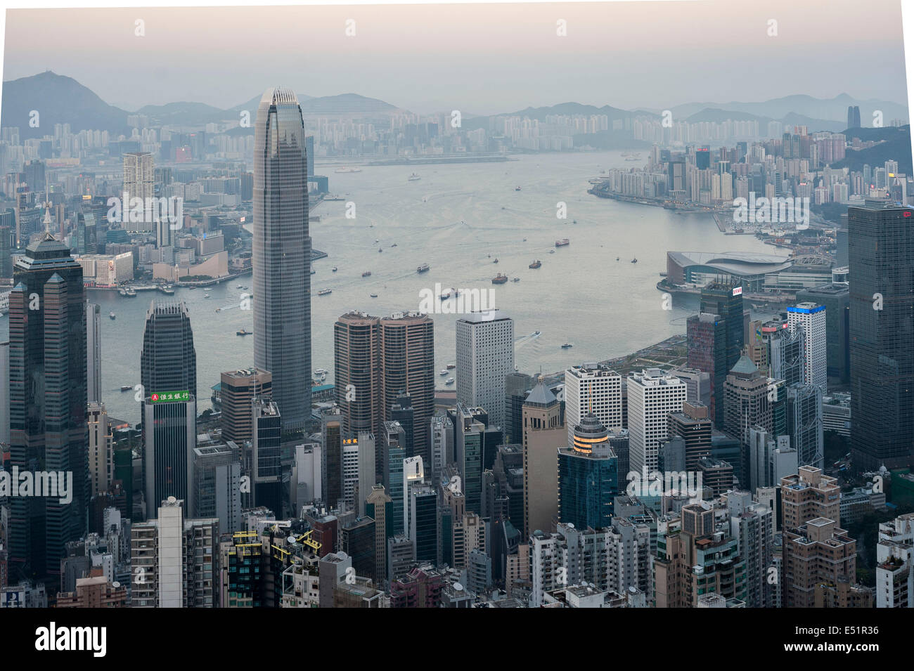 Skyline de Hong Kong de la Pointe Banque D'Images