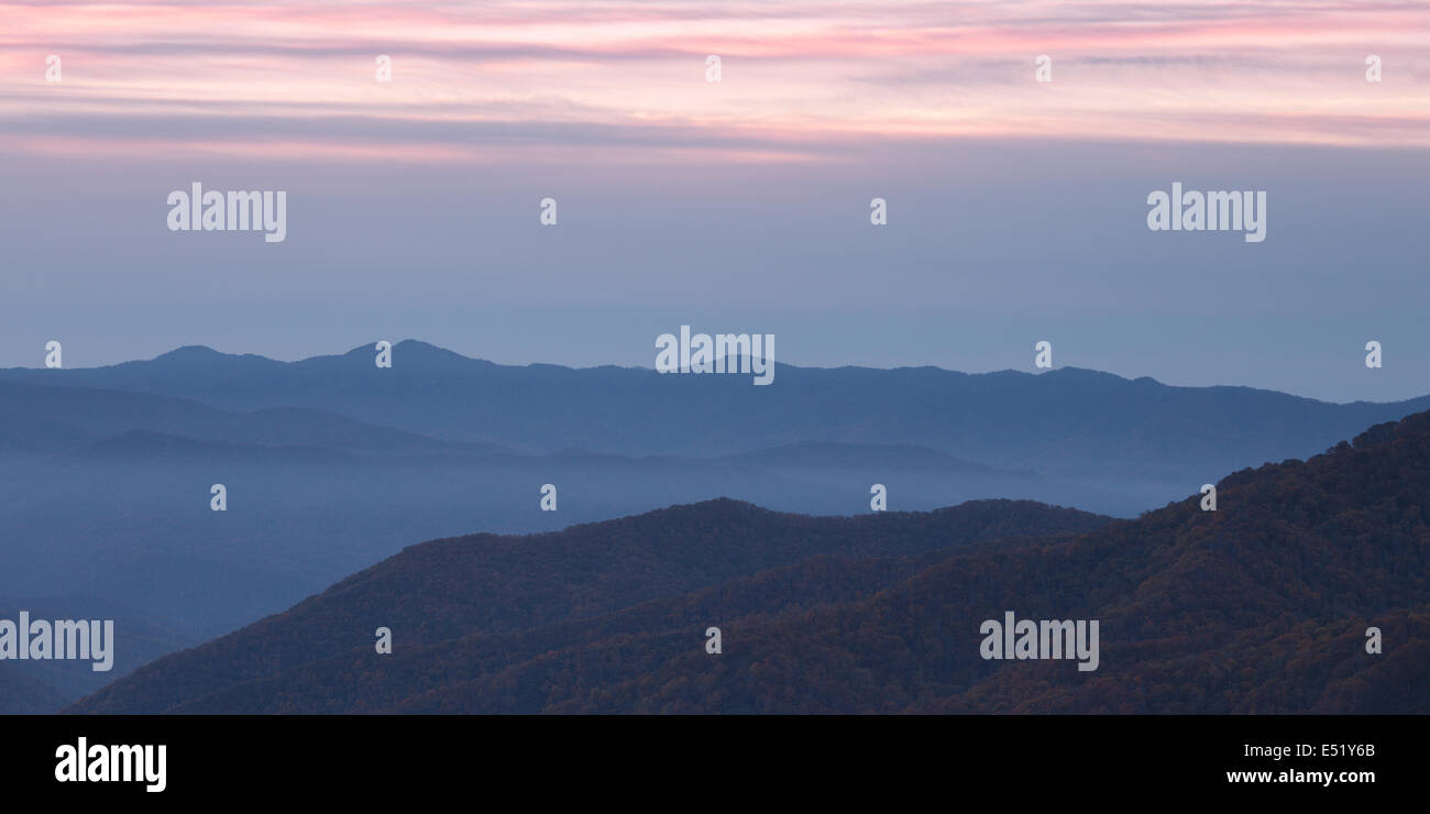 Smoky Mountains ridge Banque D'Images