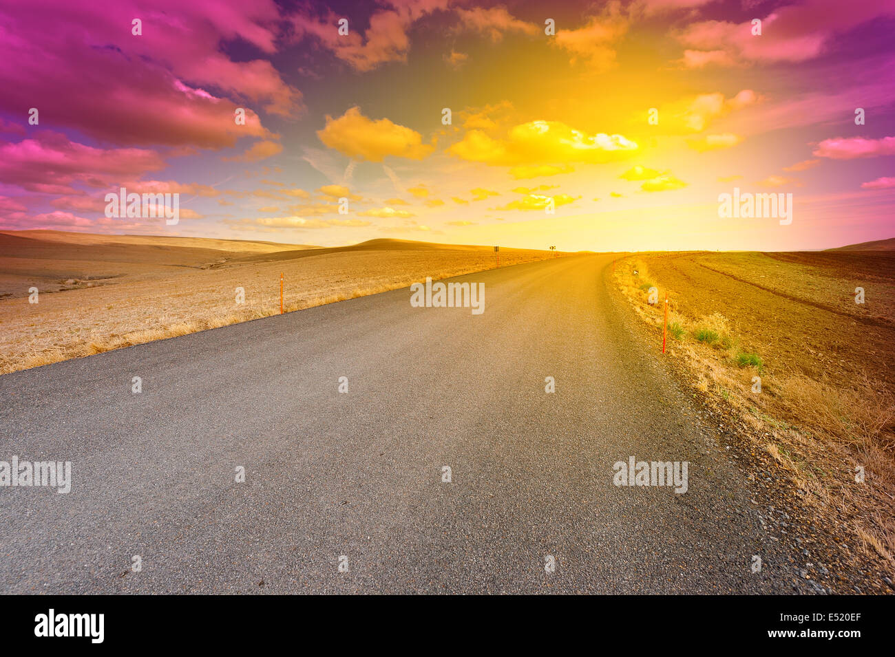 Route asphaltée Banque D'Images