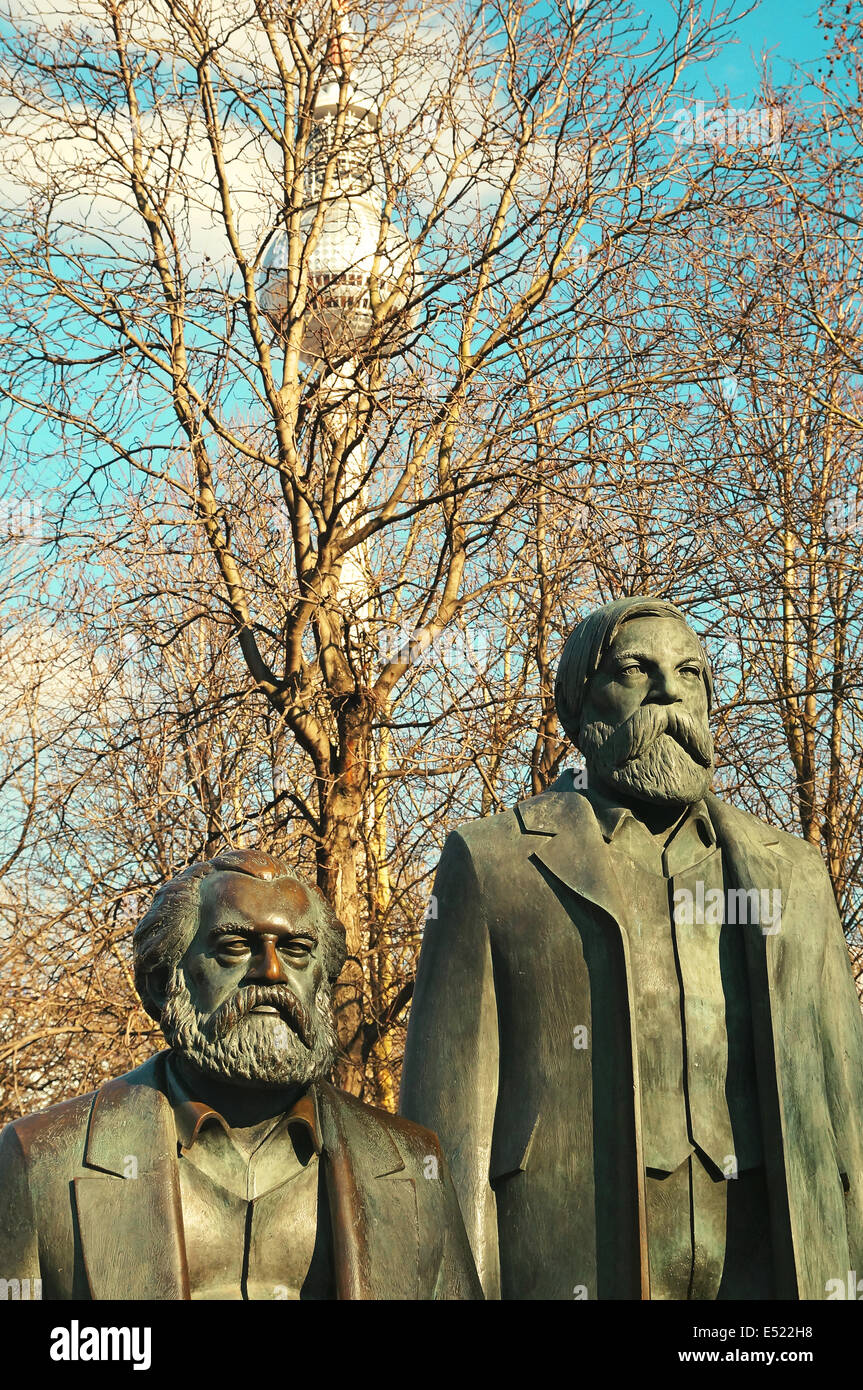 Monument à Marx-Engels Allemagne Berlin Banque D'Images