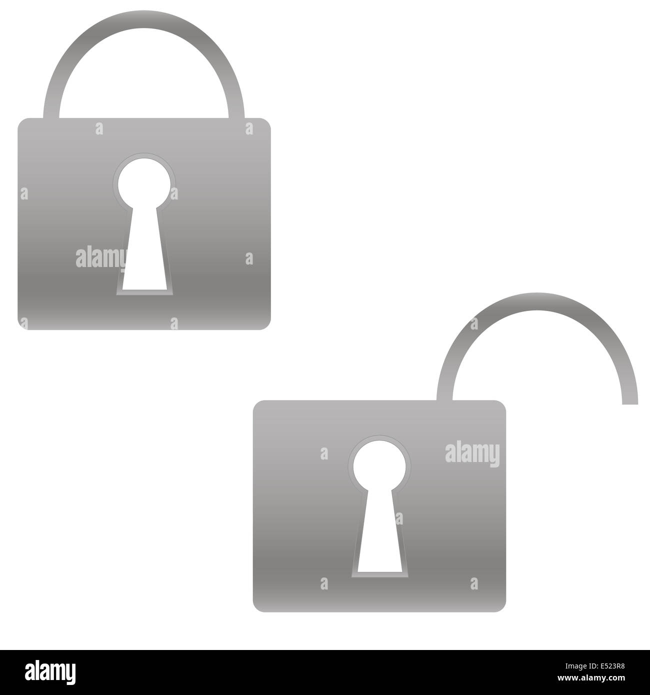 Jeu d’icônes de verrou Banque D'Images