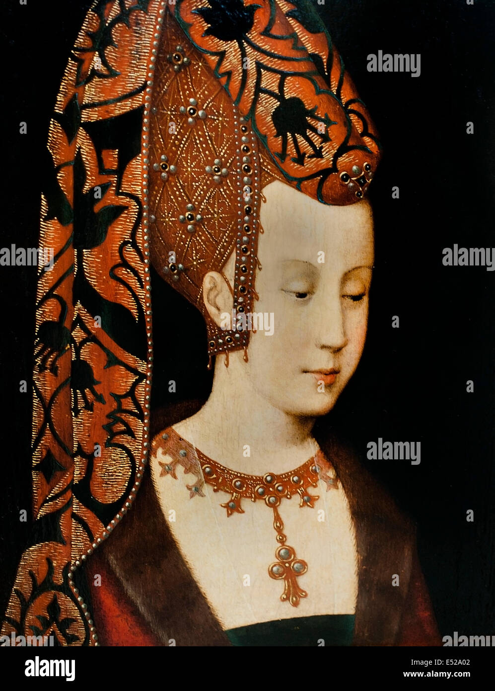 Portrait d'Isabelle de Portugal, épouse de Philippe le Bon 15e siècle Musée des Beaux-Arts de Dijon Banque D'Images