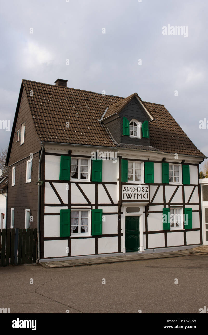 Maison à ossature en bois historique Banque D'Images