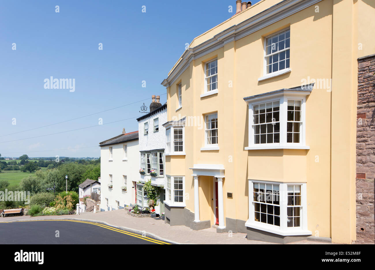 L'architecture géorgienne en Ross on Wye, Herefordshire, Angleterre, RU Banque D'Images